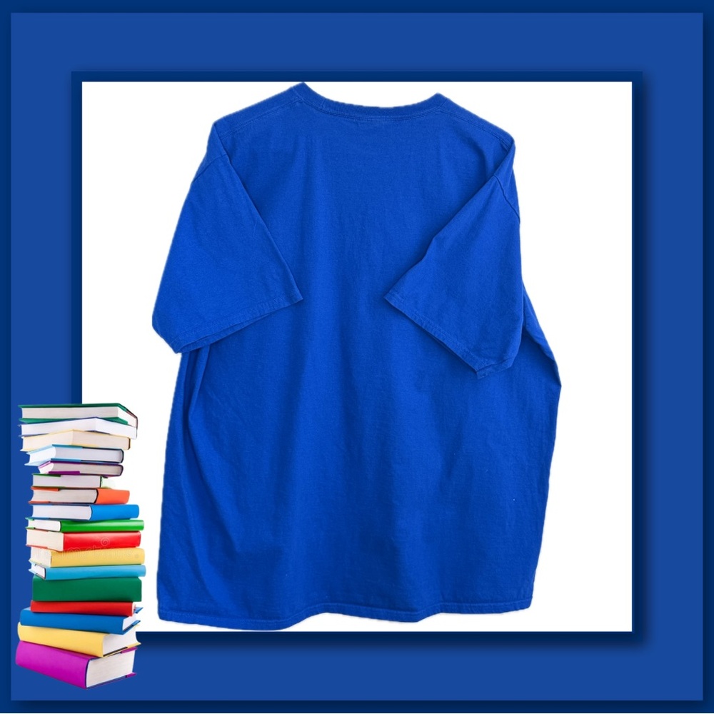 3/$24 - Port & Company Men’s “Read Books” Graphic T-Shirt – Royal Blue, Size 2XL - Picture 3 of 3